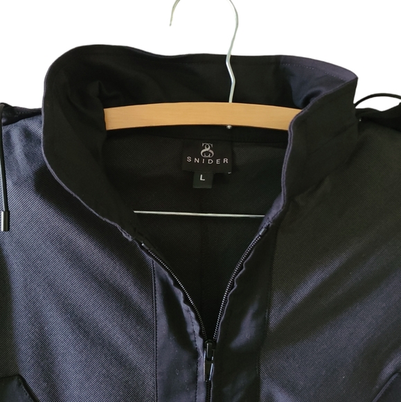 Staci Snider designer tailored mini hooded dress sz large - Picture 4 of 12